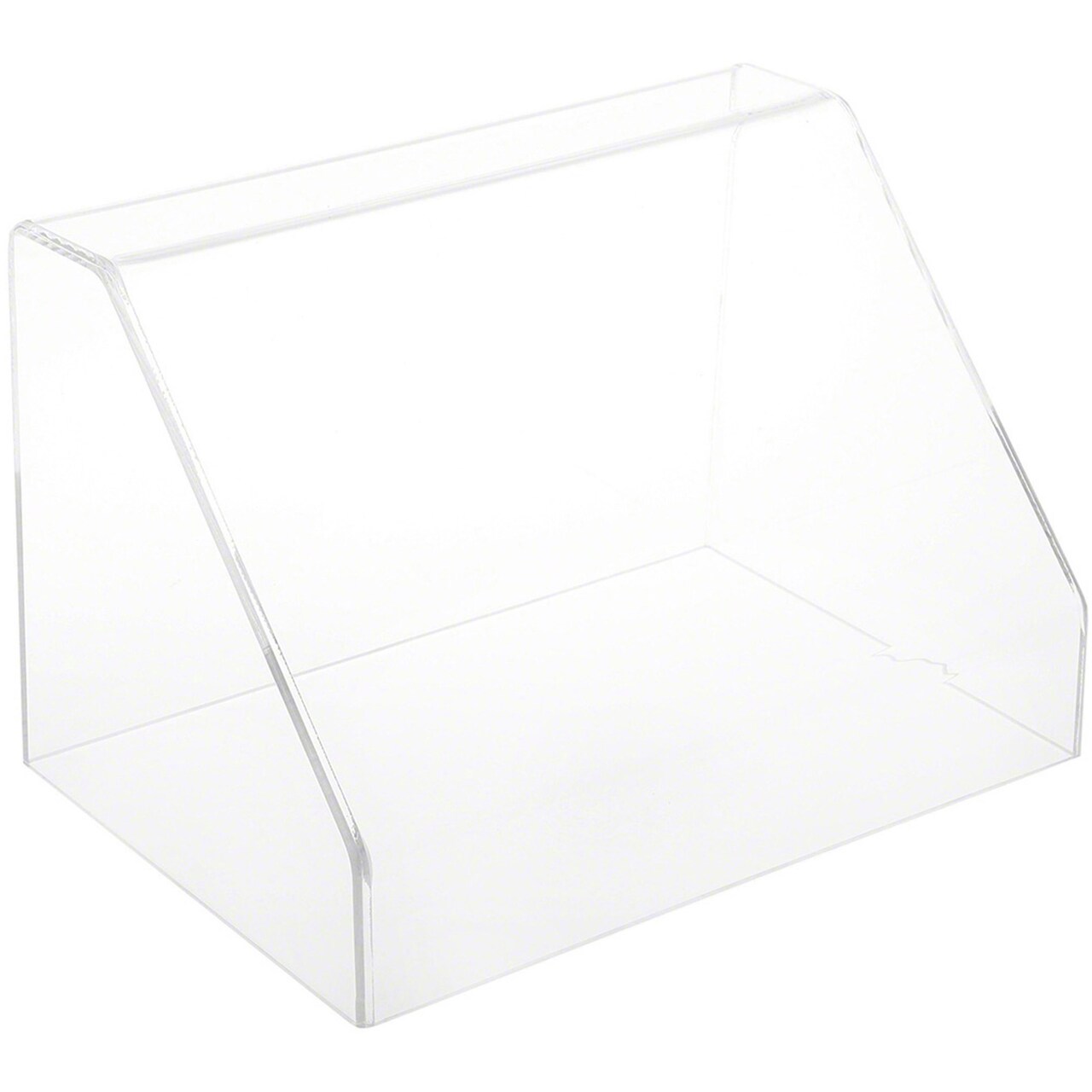 Plymor Clear Acrylic Slanted Front Display Case, 12" W x 8" D x 8" H